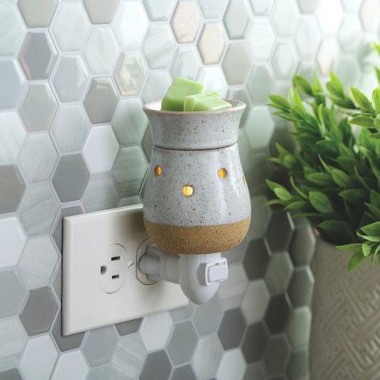 Pluggable Fragrance Warmer Rustic White
